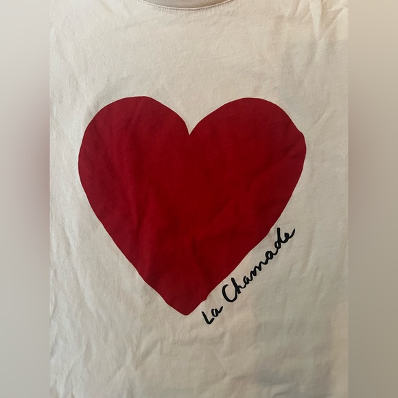 Sezane 100% Cotton La Chamade Heart Shirt— Womens large - Picture 3 of 7
